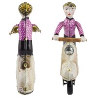 Blechspielzeug Scooter Girl rosa Mädchen auf Motorroller Roller