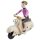 Blechspielzeug Scooter Girl rosa Mädchen auf Motorroller Roller