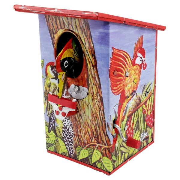 Bird money box savings box money box tin money pot Model 02 Woodpecker