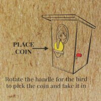 Bird money box savings box money box tin money pot Model 02 Woodpecker