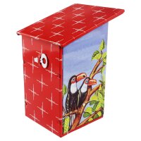 Bird money box savings box money box tin money pot Model 02 Woodpecker