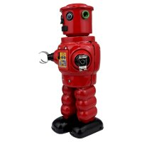 Roboter Mechanical Roby Robot rot Blechroboter