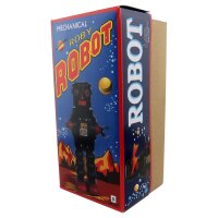 Roboter Mechanical Roby Robot rot Blechroboter