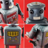 Robot Mechanical Arm Swing Robot grey tin toy robot