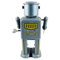 Robot Mechanical Arm Swing Robot grey tin toy robot