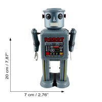 Robot Mechanical Arm Swing Robot grey tin toy robot