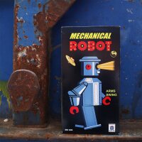 Robot Mechanical Arm Swing Robot grey tin toy robot