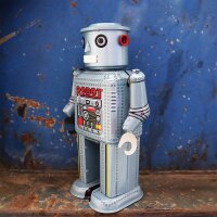 Robot Mechanical Arm Swing Robot grey tin toy robot