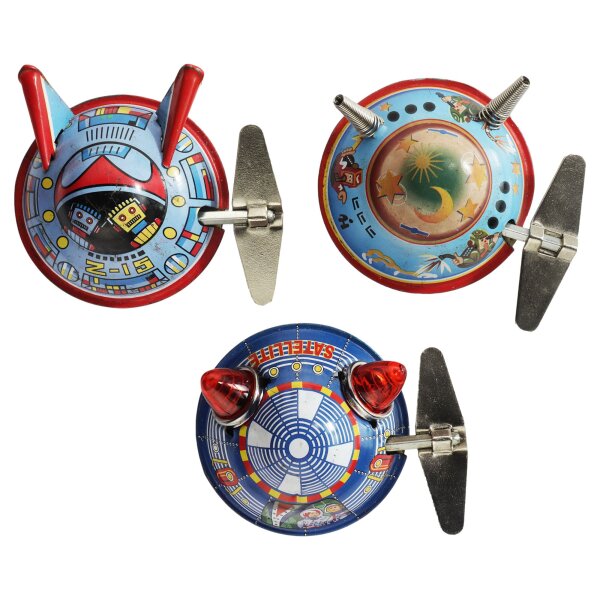 Blechspielzeug X-12 Space Surveyor 3er Pack Blechroboter