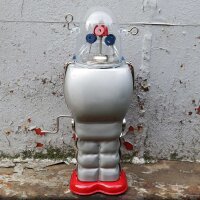 Robot Tin Toy Robot Space Trooper silver
