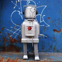 Roboter Mr. Robot the mechanical brain Blechroboter