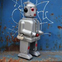 Roboter Mr. Robot the mechanical brain Blechroboter