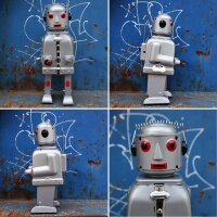 Roboter Mr. Robot the mechanical brain Blechroboter