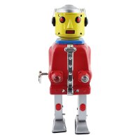 Robot Mr. Robot the mechanical brain tin robot red