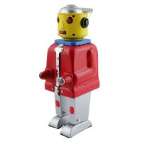 Robot Mr. Robot the mechanical brain tin robot red