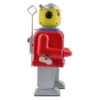 Robot Mr. Robot the mechanical brain tin robot red