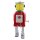 Robot Mr. Robot the mechanical brain tin robot red