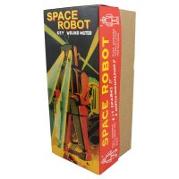 Roboter Space Robot mittelgroß blau Blechroboter