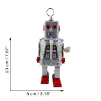 Roboter Space Robot mittelgroß grau Blechroboter