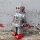 Roboter Space Robot mittelgroß grau Blechroboter
