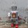 Roboter Space Robot mittelgroß grau Blechroboter