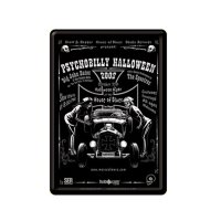 Blechpostkarte - Psychobilly Halloween - Postkarte