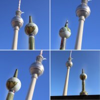Tin toy television tower Berlin recycling sheet observation tower tin tower
