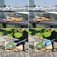 Blechspielzeug Kerzenboot Berlin gold Pop Pop Blech Boot Knatterboot