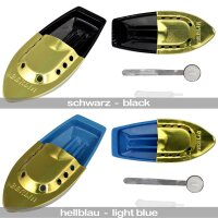 Tin toy candle boat Berlin gold Pop Pop tin boat rattle boat