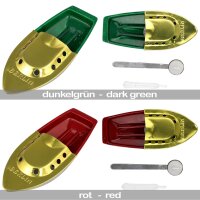 Blechspielzeug Kerzenboot Berlin gold Pop Pop Blech Boot Knatterboot