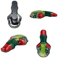 Blechspielzeug Knack Ente breit Klicker Blechtier Blechente