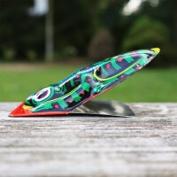 Blechspielzeug Knack Frosch groß Klicker Knacktier Blechtier Blechfrosch