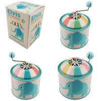Tin toy farm animals music spinning can music box barrel organ tin box