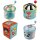Tin toy farm animals music spinning can music box barrel organ tin box