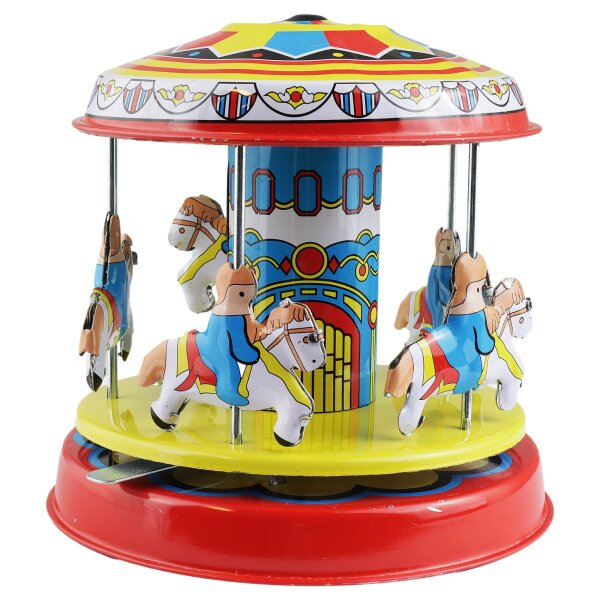 Blechspielzeug Karussell einfaches Jahrmarkt Blechkarussell Rummel Kirmes