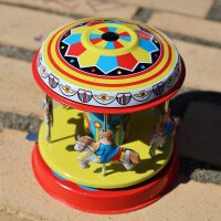Blechspielzeug Karussell einfaches Jahrmarkt Blechkarussell Rummel Kirmes