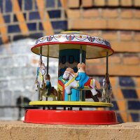 Blechspielzeug Karussell einfaches Jahrmarkt Blechkarussell Rummel Kirmes