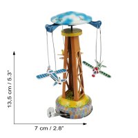 Tin toy carousel with propeller planes funfair tin carousel
