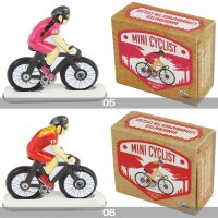 Tin toy mini bicycle cyclist miniature figure tin bicycle