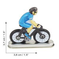 Tin toy mini bicycle cyclist miniature figure tin bicycle