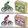 Tin toy mini bicycle cyclist miniature figure tin bicycle