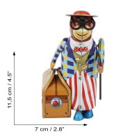 Blechspielzeug Kofferträger Affe Business Koffer Geschäftsreisender Blechfigur