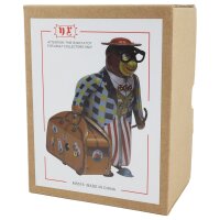 Blechspielzeug Kofferträger Affe Business Koffer Geschäftsreisender Blechfigur