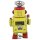 Roboter Roboter mit Trommel gelb Blechroboter