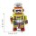 Roboter Roboter mit Trommel gelb Blechroboter