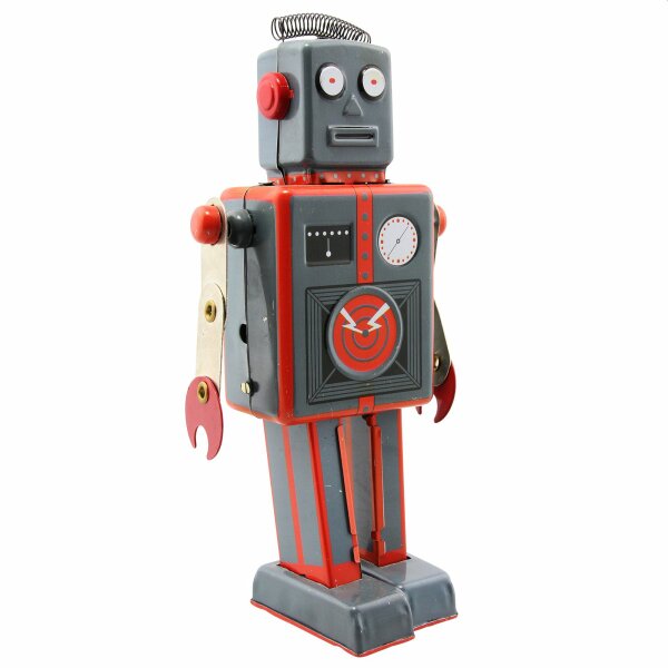 Robot - Tin Toy Robot - Mechanical Robot - grey