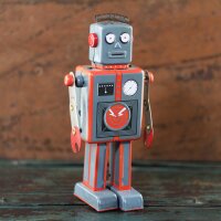 Robot - Tin Toy Robot - Mechanical Robot - grey