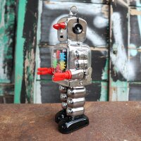 Roboter - High Wheel Robot - silber - Blechroboter