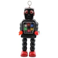 Robot - Tin Toy Robot - High Wheel Robot - balck