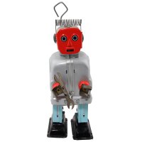Roboter - Roboter rotes Gesicht - Blechroboter